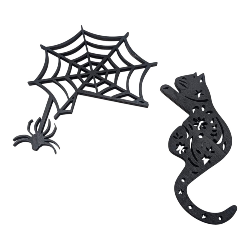 Black Spider Web Wall Decor by - Picture 3 of 4